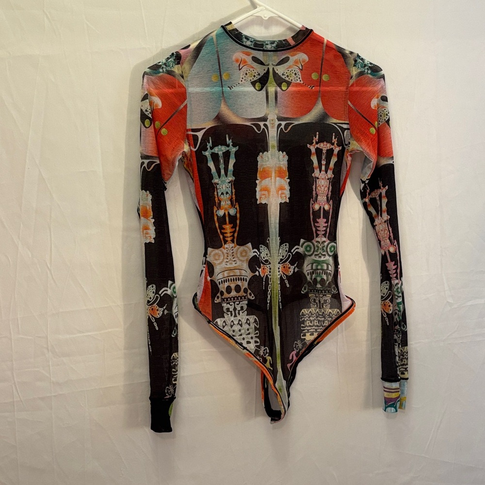 Skims Mesh Long Sleeve Bodysuit